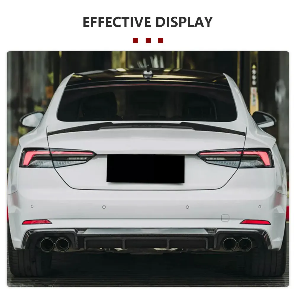 Car Rear Bumper Diffuser for Audi A5 Sline S5 B9 Sport 2017-2019 2-Door 4-Door Rear Diffuser Lip Spoiler Carbon Fiber / FRP - view 3