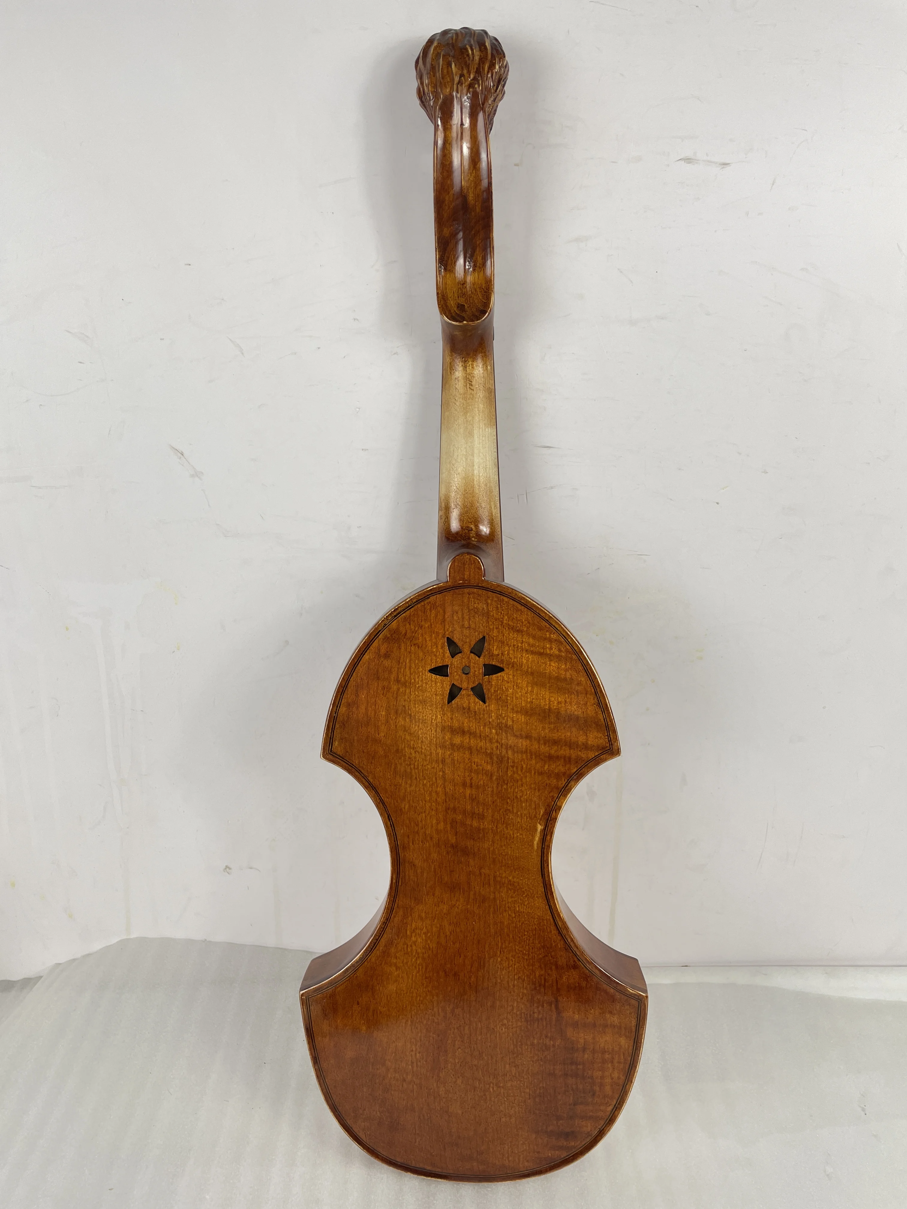 Semi Finished Violin Head Shaped Body, Maple Body, Maple Body, Ebony Fingerboard, Tiger Back Plate, High Quality, 1 Pc