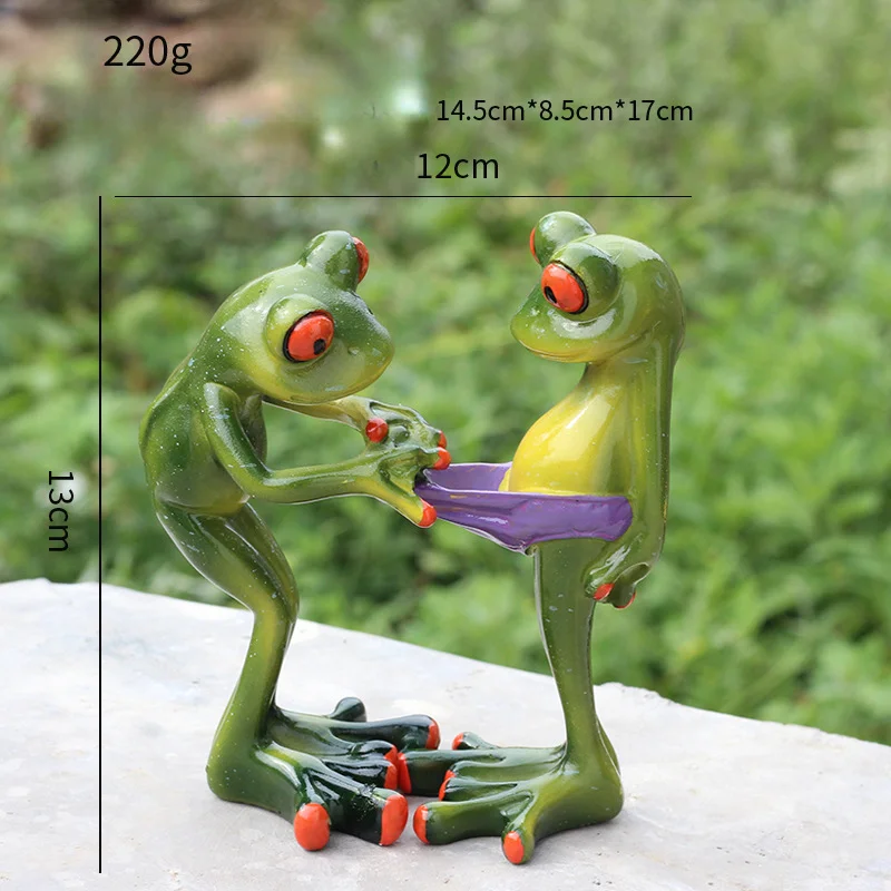 مشغولات يدوية من راتنج الضفدع لديكورات غرفة المعيشة ، زخارف زجاجية ، عرض نافذة ، هدايا عيد ميلاد مضحكة ، اليوغا ، الضفدع