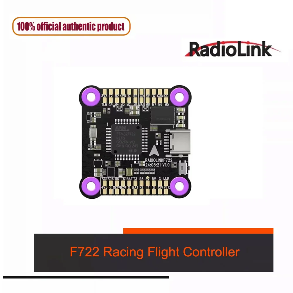 

Radiolink F722 Racing Flight Controller OSD Integrated BEC Open-source Betaflight 3-6S for FPV Racing Drone