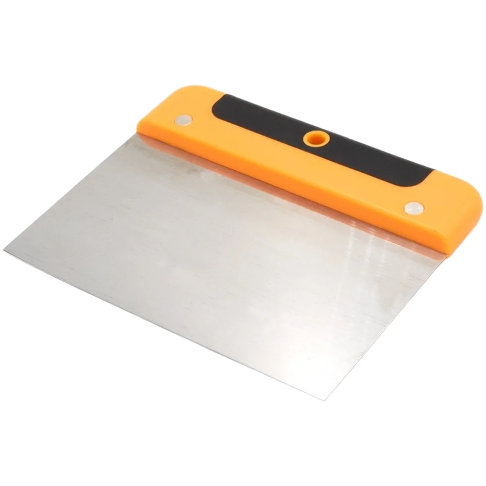 4 6 8 10 Inch Stainless Steel Scraper Trowel Kit with Rust Resistant 3CR12 Blade and Ergonomic TPR PP Handle for Surface Work