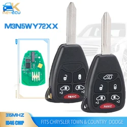 KEYECU M3N5WY72XX Remote Key 5B / 6 Button 315MHz ID46 for Chrysler  TOWN & COUNTRY for DODGE GRAND CARAVAN CARAVAN 2004-2007