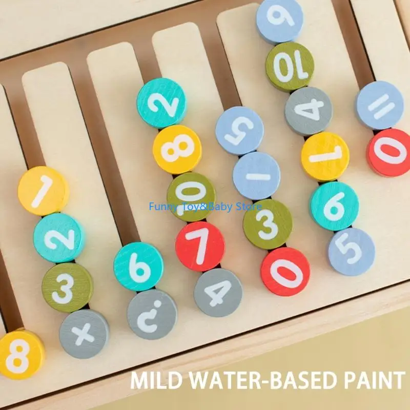 Educatief eiken scriptnummer puzzelspel voor kinderen Redeneren Training Cognitieve ontwikkeling Reisvriendelijk leren speelgoed