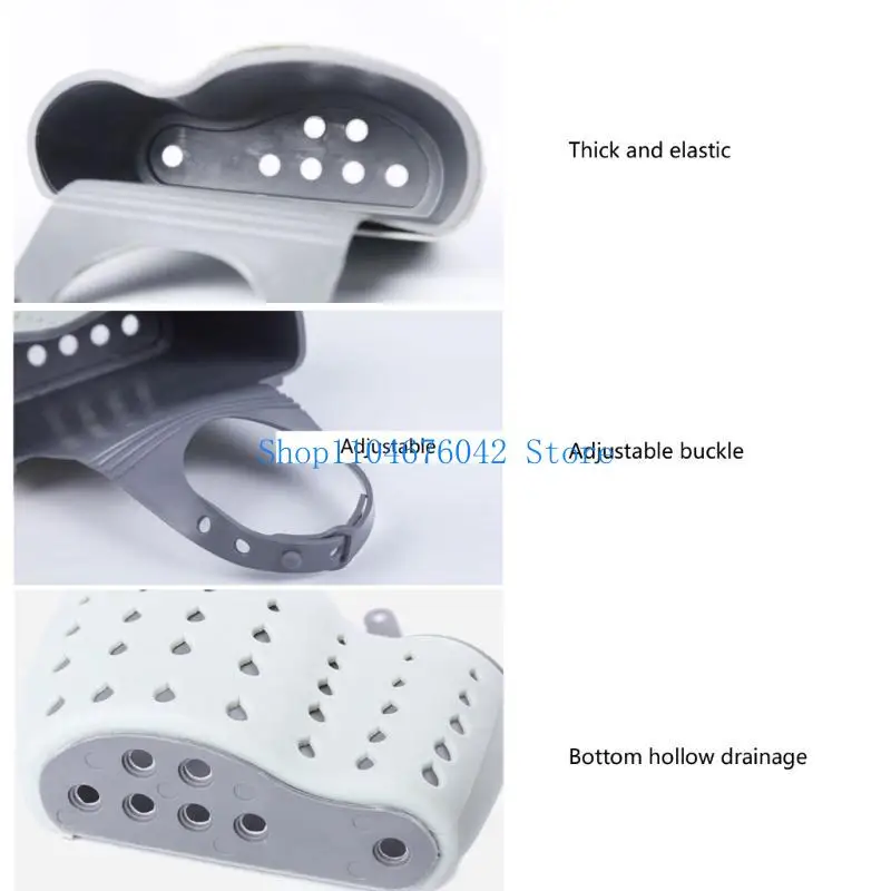 652F Durable Rubber Kitchen Sink Organizers Easy to Use Kitchen Sink Basket with Double Layer for Sponge and Soap Storage