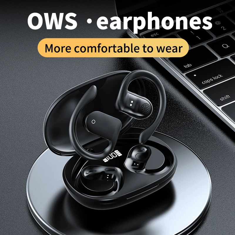 Bluetooth 5.3 pair of ear stereo OWS popular Bluetooth earphones with high power wireless earhook tws Bluetooth earphones