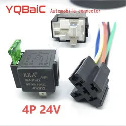 Herorider Switch 30A 4/5pin Fuse Relay Switch Harness Set 12V /24DC SPST Automotive Auto Relay With Relay Socket Relays Kit