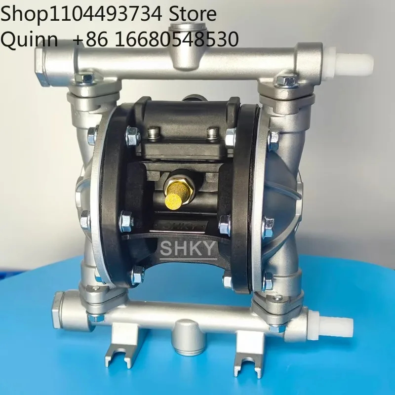 GDKaiyang 3/8-inch Aluminum Alloy Small Pneumatic Diaphragm Pump KY-10SLD6PP Sewage Oil Ink Water Transfer Pump
