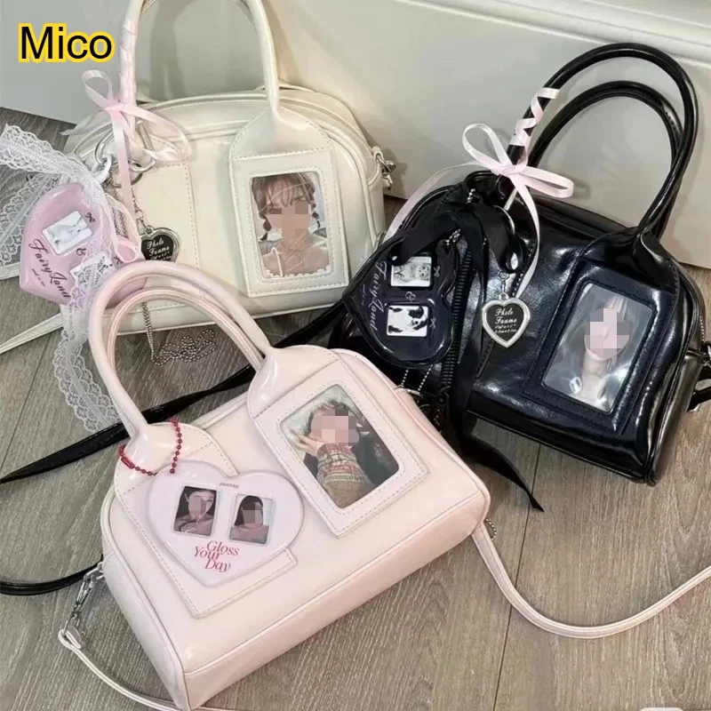 💜-2026年ニューヨークy2k原宿風透明イタバッグ韓国トレンドショルダークロスボディバッグ女性ファッションデイリー雑貨収納ハンドバッグ