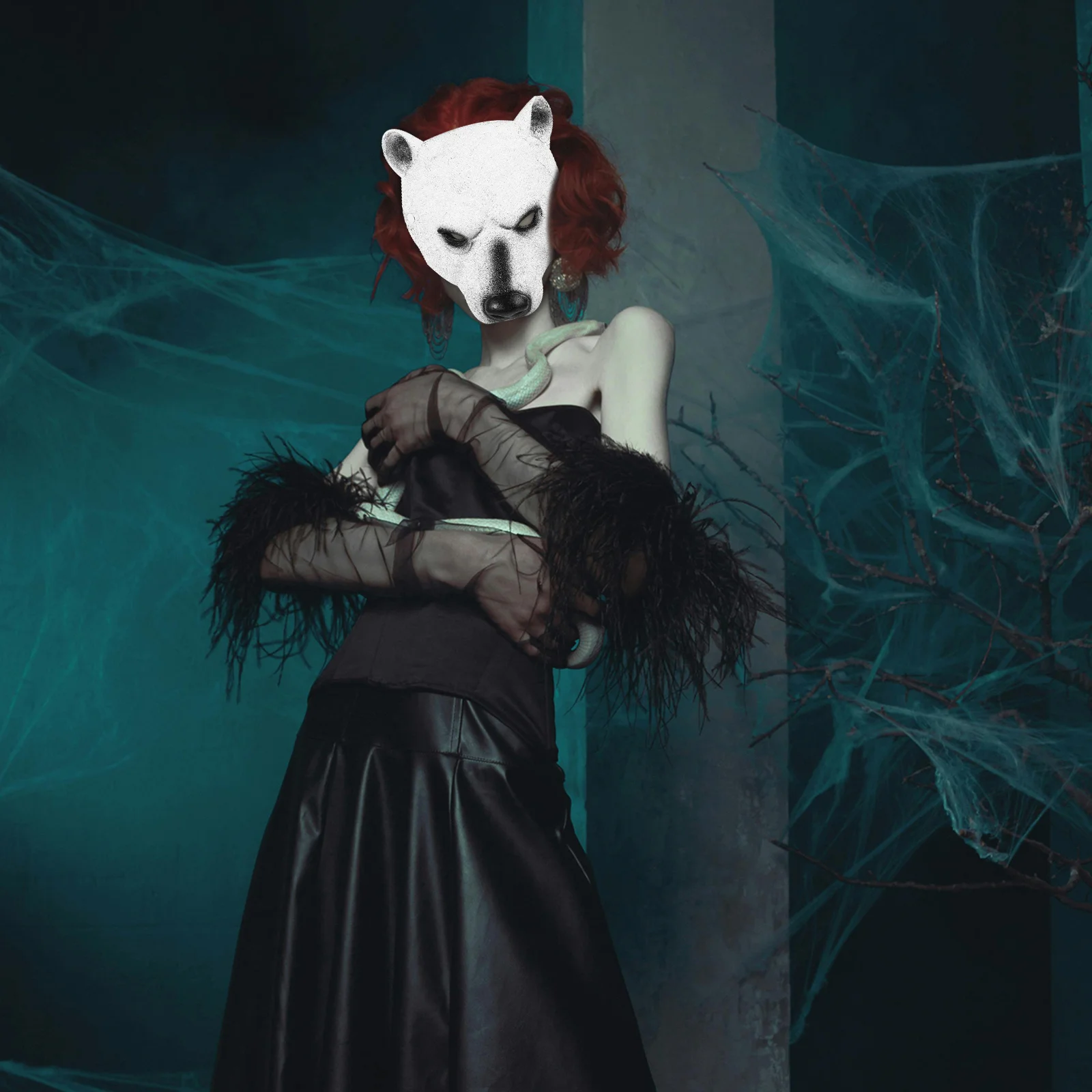 

Bear Mask Animal PU Material Masquerade Mask for Women Party Halloween Festival Cosplay and Masquerade Decorations