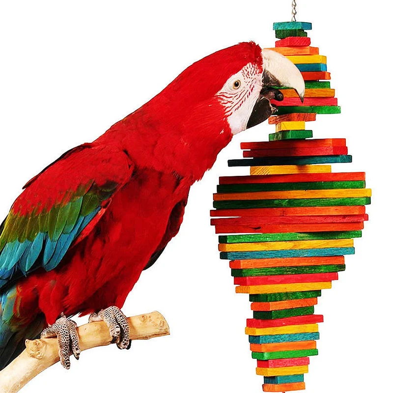 Wooden bird supplies parrot climbing bite decompression toy Xuan Feng swing puzzle training parrot toy