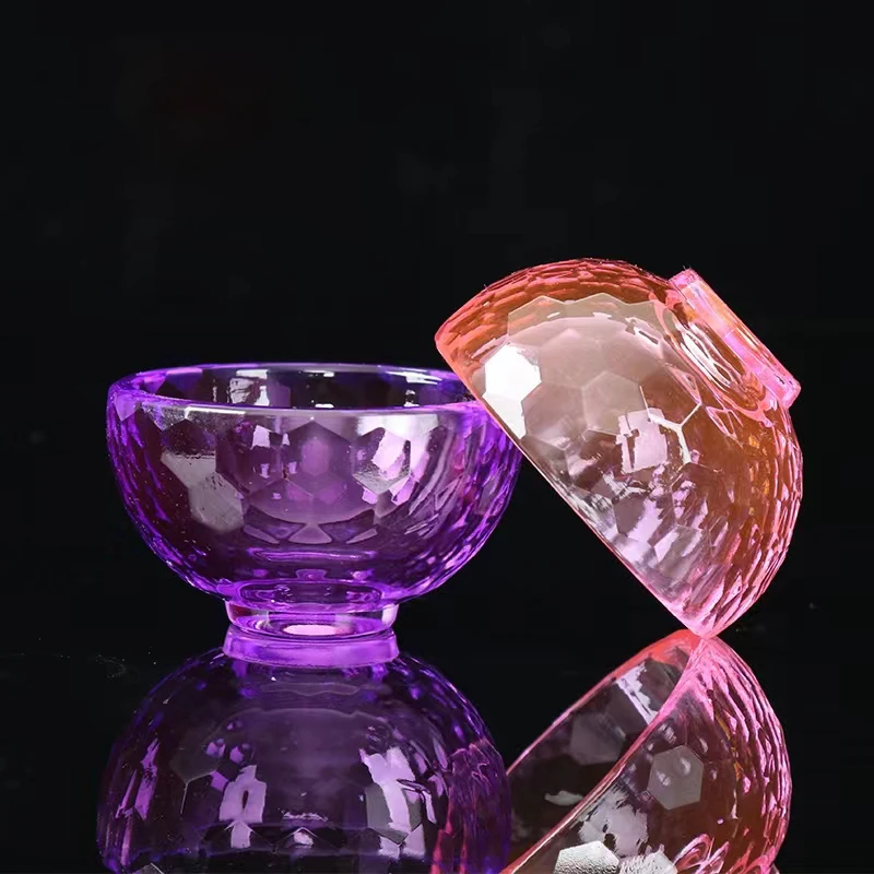 6cm Crystal Glass Bowl Essential Oil Cup Buddhist Utensils Home Decoration
