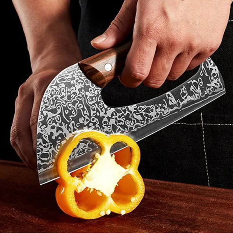 Effort Saving Chef Butcher Cleaver Knife Household Vegetable Fruit Slicing Meat Knife Stainless Steel Forged Knife For Kitchen - view 2