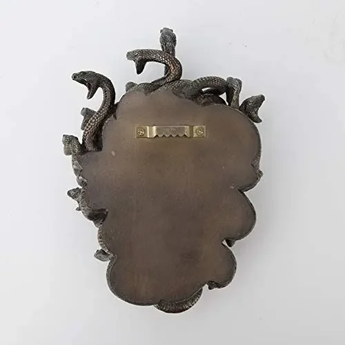 Imagem -04 - Greek Head of Medusa Placa de Parede Resina Fundido a Frio Antique Bronze Finish Escultura da Parede Home Decor Veronese Design Pol Pol