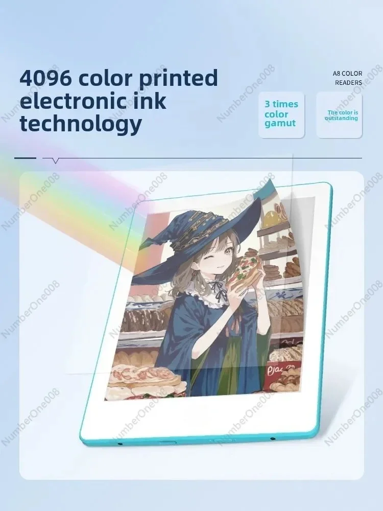 A8 Color Ink Screen Reader 6 Inches Portable Android E-book Reading Comic Novel E-book Reader