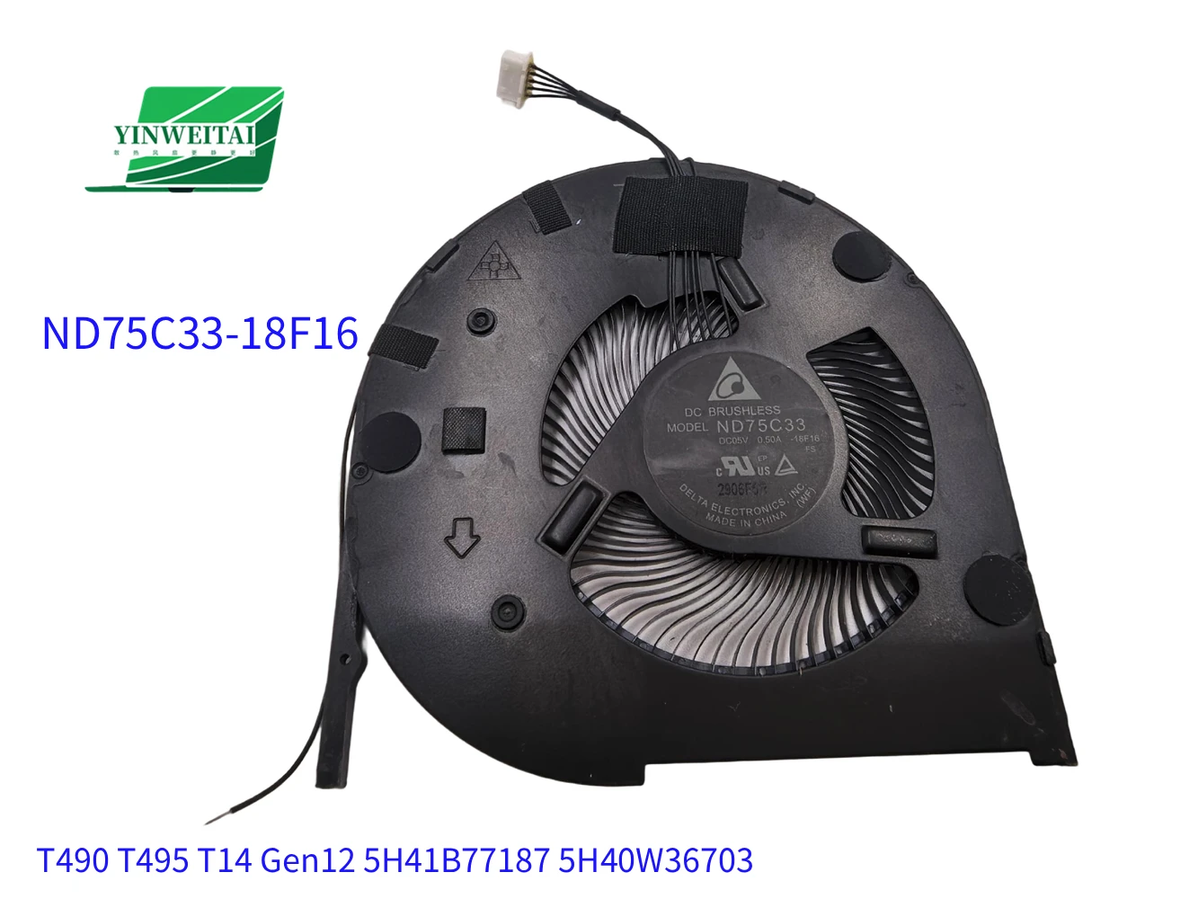 

Новый оригинальный вентилятор охлаждения процессора для Lenovo Thinkpad T490 T495 T14 P14S P43S Gen12 5H41B77187 5H40W36703 ND75C33-18F16