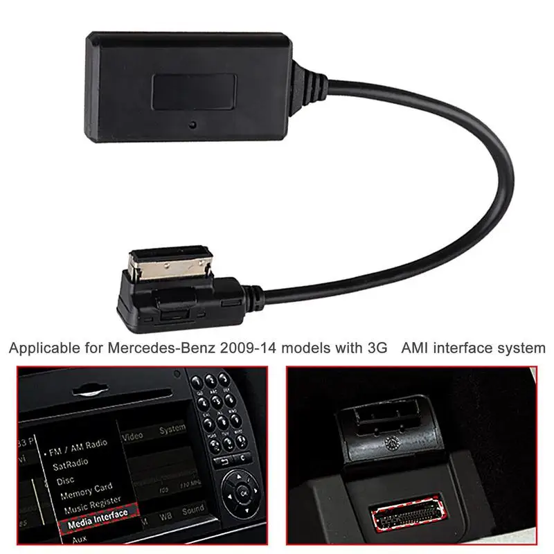 Adaptateur sans fil pour voiture, câble de musique audio, câble électronique, 30 broches, Tech Vpig BT MMI AMI, Mercedes CL B E SL ML GL R