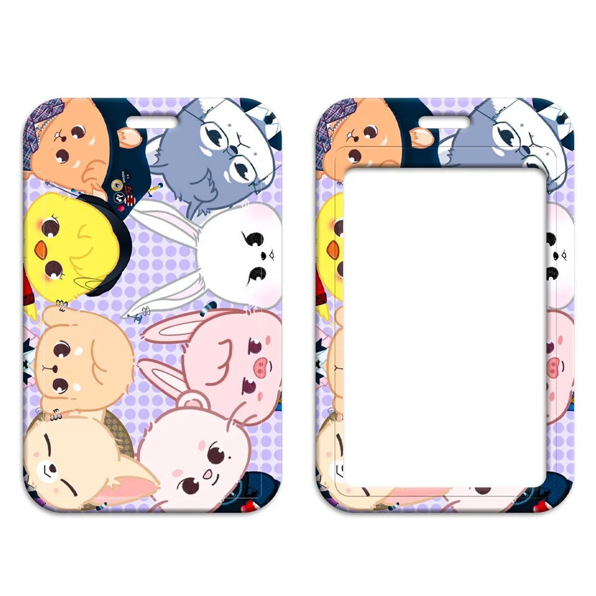 لطيف الكرتون الحيوانات الحبل الرقبة حزام المفاتيح أنيمي غطاء بطاقة شارة حامل الهاتف المحمول شنق حبل كيرينغ اكسسوارات الهدايا