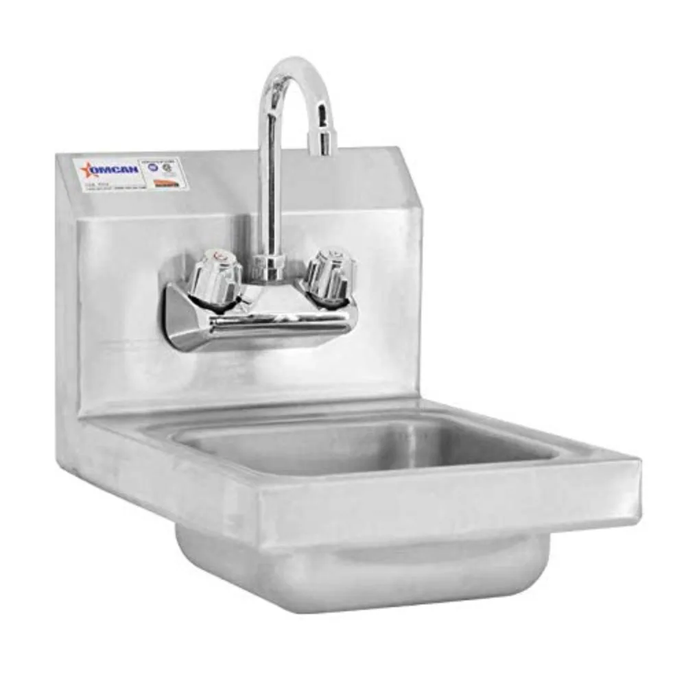 

Настенная ручная раковина из нержавеющей стали с смесителем, раковина 9 x 9 x 5