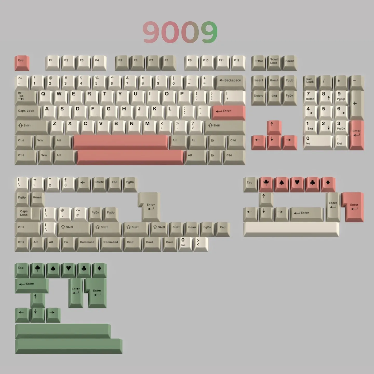 1 Set GMK 9009 Keycaps ABS Cherry Profile Double shot Keycaps For MX Switches 68 75 84 87 96 98 104 108 Mechanical Keyboards