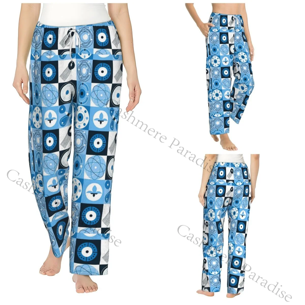 

Eye Flannel Pajama Pants for Women Soft Warm Sleep Pants with Elastic Waistband