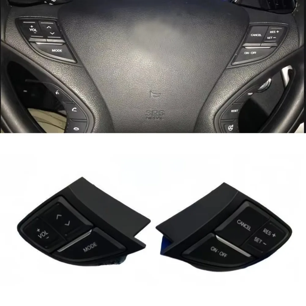 Botones multifuncionales para volante de coche, accesorios para Hyundai Sonata 2011-2015, control de crucero, botones de volumen