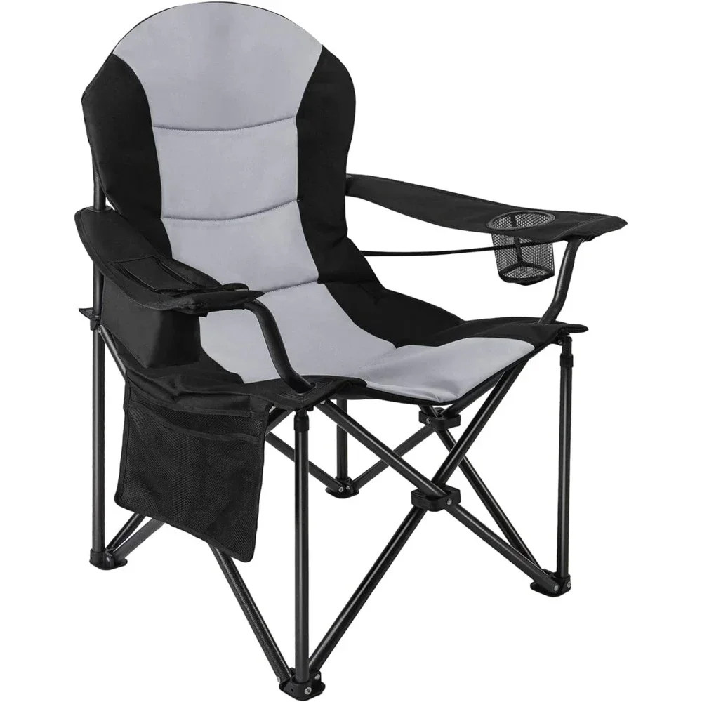 

Oversized Camping Outdoor Heavy Duty Chair Support 400 LBS Carry Bag Included, Heavy People Padded Folding Camp Chairs