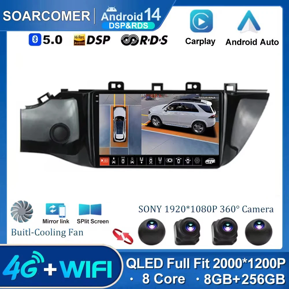 

Android 14 Car Radio For KIA Rio K2 2020 Multimedia Video Player 2din Carplay Wireless Stereo Navigation BT SWC 360 DSP NO DVD