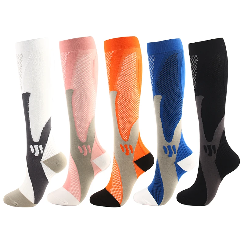 Sports Compression Socks Men Women Anti Fatigue Pain Relief Knee High Stockings Outdoor Medical Nursing Knee High Socks