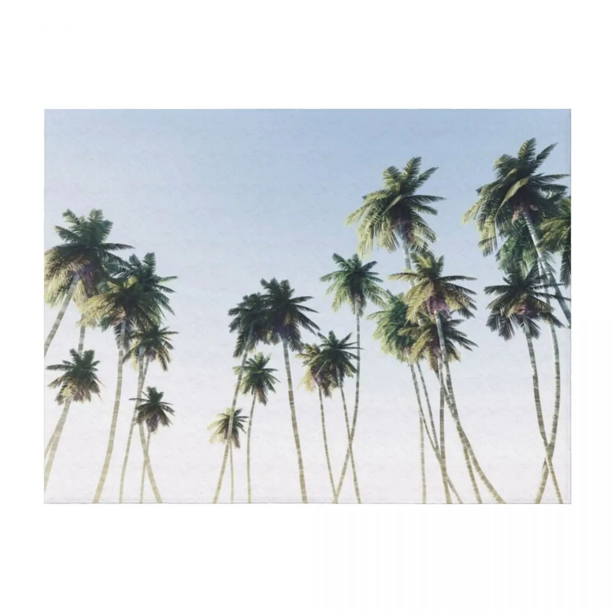 

Palm Trees Throw Blanket Beautifuls Camping for winter Blankets