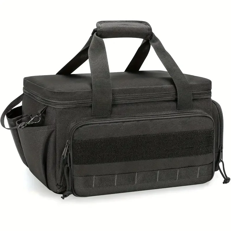 14-inch toolkit, electrician and carpenter storage bag, black handle bag, multi-functional, large capacity