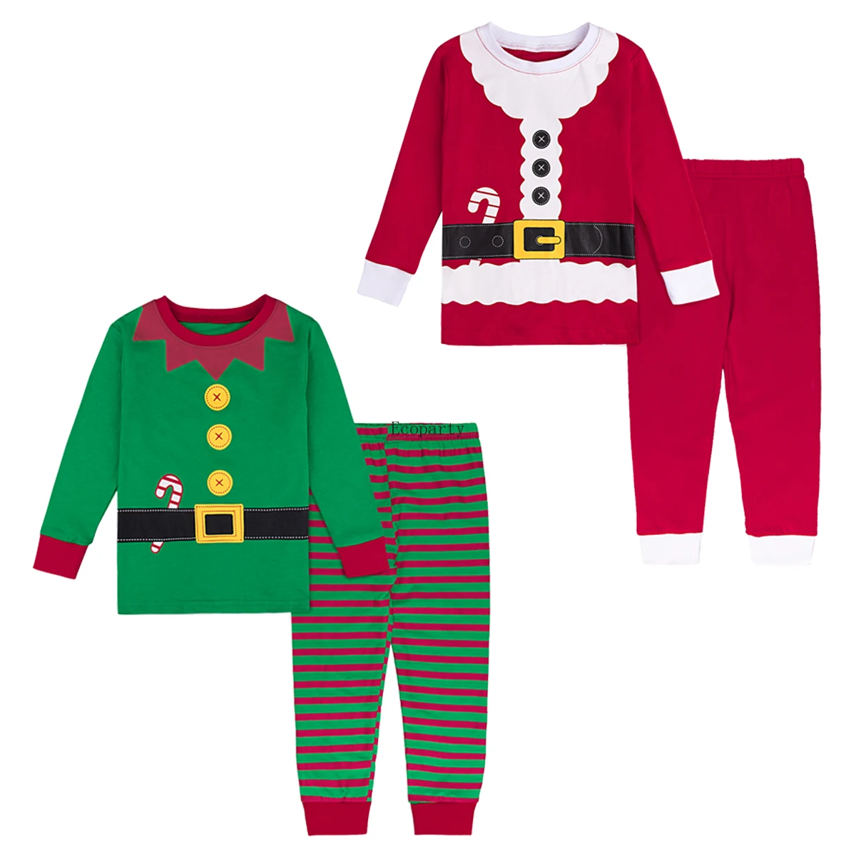 Traje Cosplay Papai Noel para Crianças, Roupas de Festa de Natal, Traje de Palco, Roupas de Carnaval, Menino e Menina