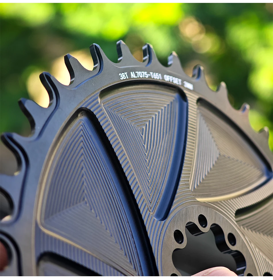 GOLDIX 8-Loch-Direct-Mount-AERO-Fahrradkettenblatt, schmal-breit, CNC-gefrästes Aluminium-Kettenrad für Rennrad- und MTB-Kurbelgarnituren – Detail 13