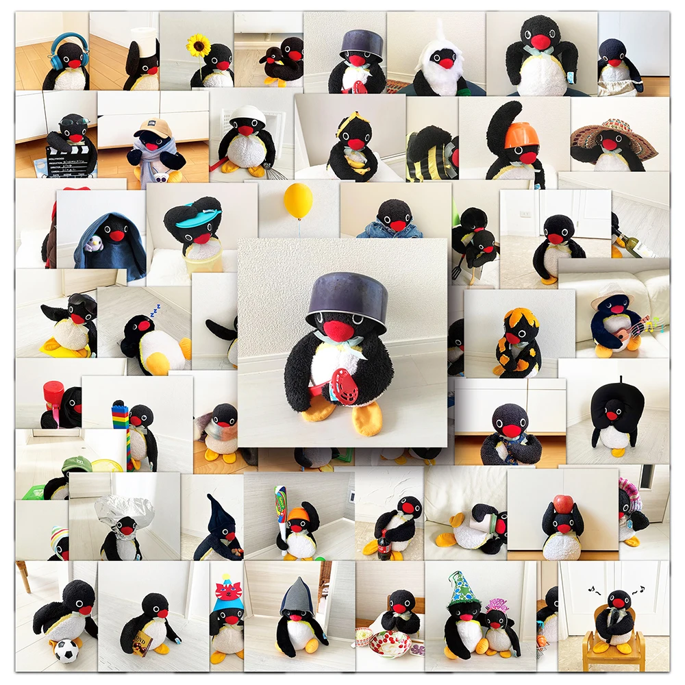 かわいい漫画のピングーステッカー,落書き,防水,DIY,スケートボード,スーツケース,電話,装飾,DIY,10/30/54個