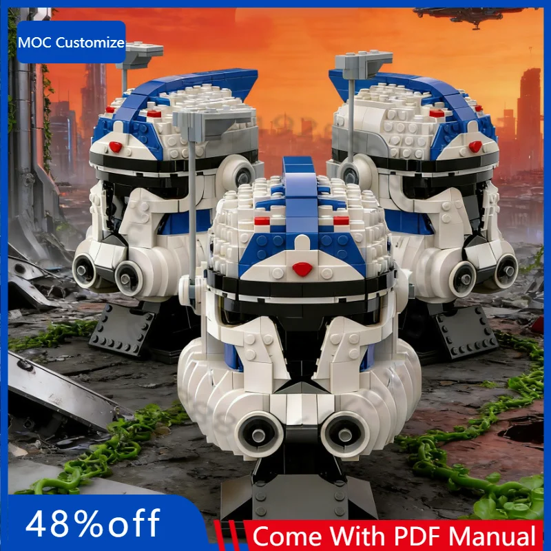 

908 PCS Knight Helmet Build helmet Arc Five MOC Customize Modular Building Block Technology Design Kids DIY Toy Birthday Gift