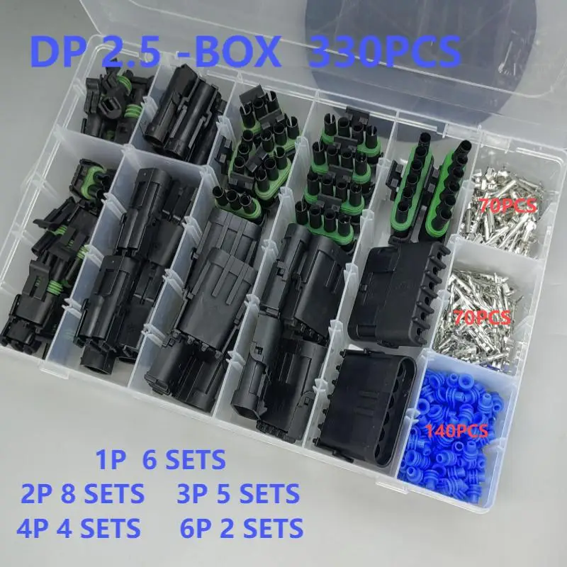 2.5mm Series Automobile Cable Connector Plug 1P 2P 3P 4P 6P Male Female Injector Socket Waterproof