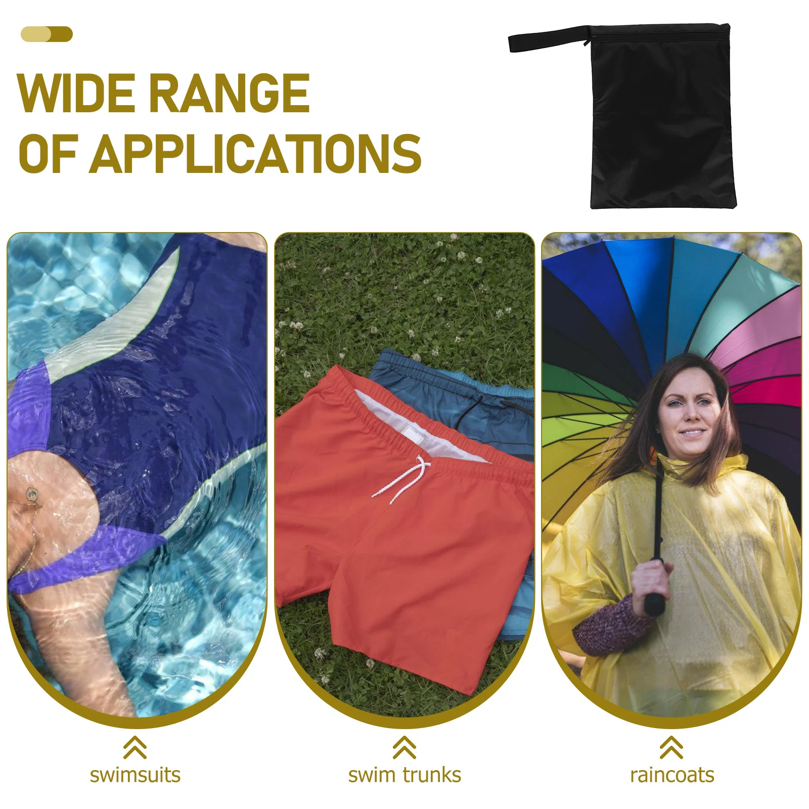 Bolsa de armazenamento para viagem, à prova d'água, organizador portátil para atividades ao ar livre, maiô, capa de chuva, treino, bolsa seca e molhada