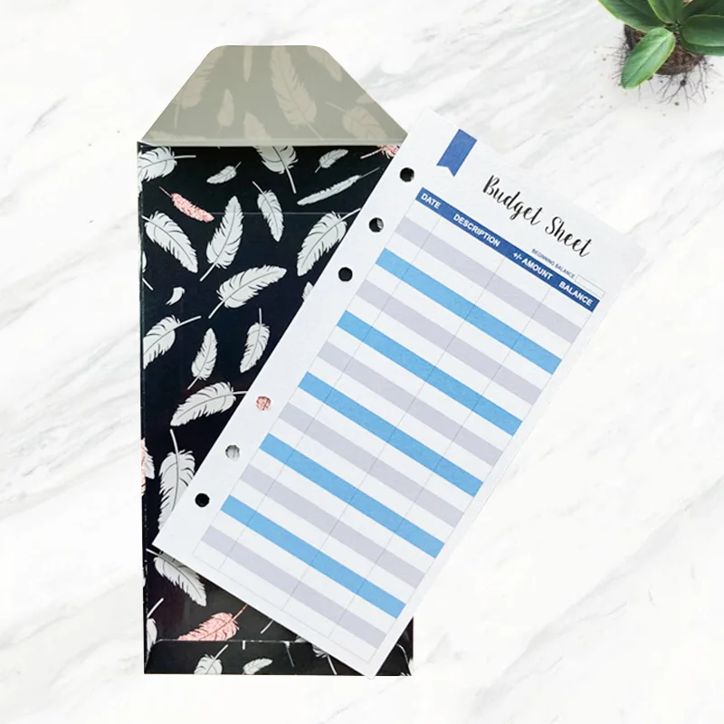 A6 Cash Budget Envelop Nieuwe Geperforeerde Neutrale Verticale Open Envelop Tas