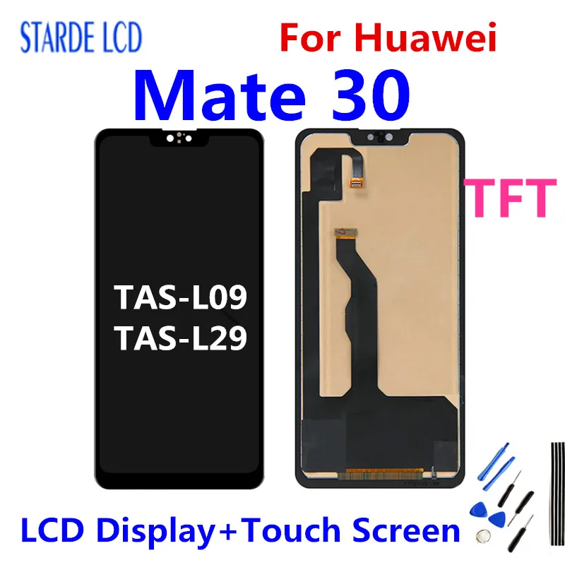 6.62” TFT For Huawei Mate 30 LCD Display Touch Screen Digitizer Assembly For Mate 30 TAS-L09 TAS-L29  Panel Assembly Replacement