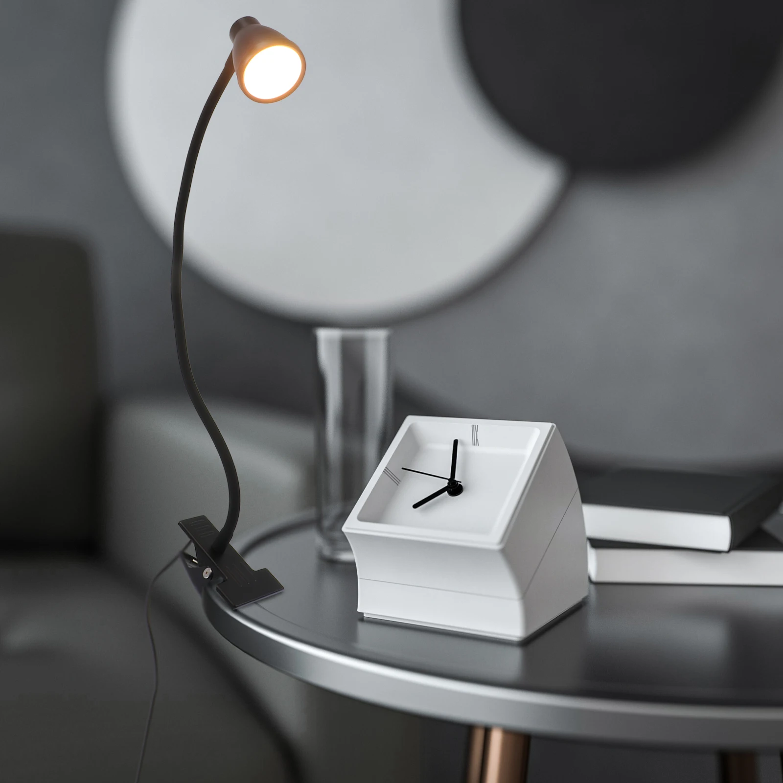

Clip Type Light Night Lamp Reading Table Aluminum Alloy Durable USB Powered Easy On Off Modern Design Suitable Scenes Beautiful