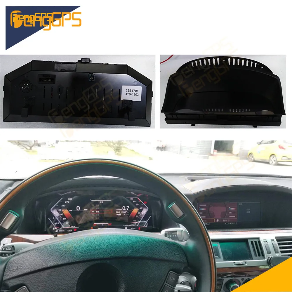 For BMW 7 Series E65 E66 2001- 2010 Car LCD Dashboard Player Digital Cluster Virtual Cockpit Instrument Panel Speedometer Screen