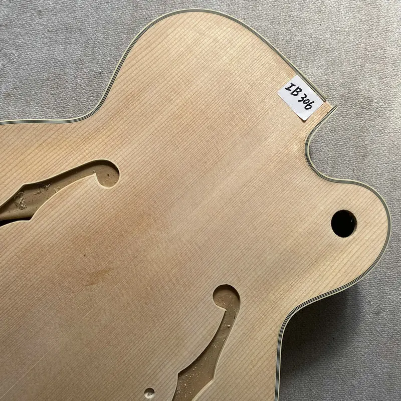 IB306 Original&Genuine EPI Jazz Electric Cutaway Guitar Body Hollow Body Double F-hole Unfinished  Spruce With Maple