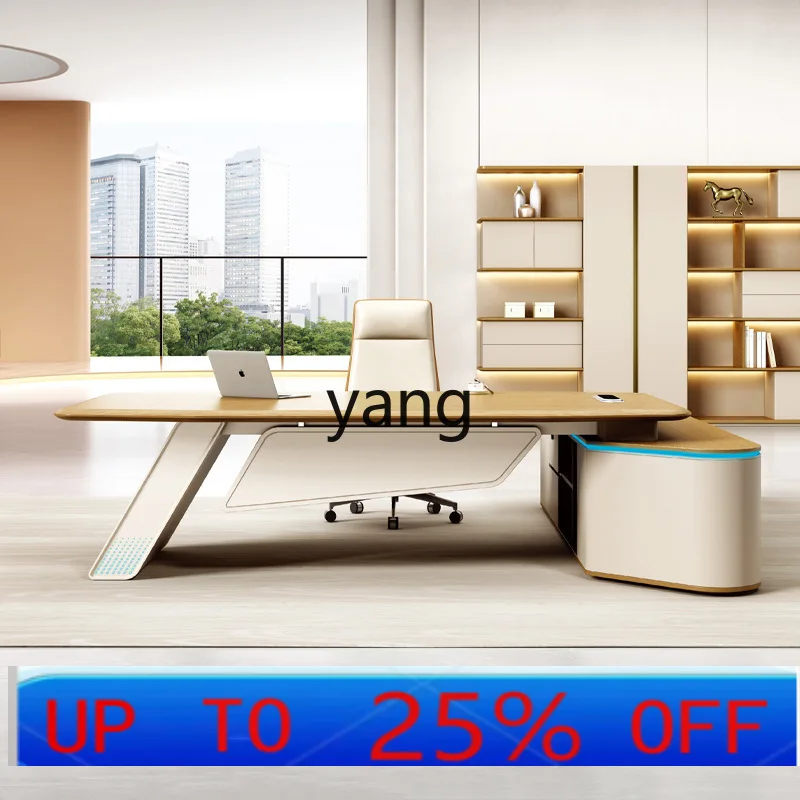 

LH single desk modern minimalist leather chair engineering matching commercial table