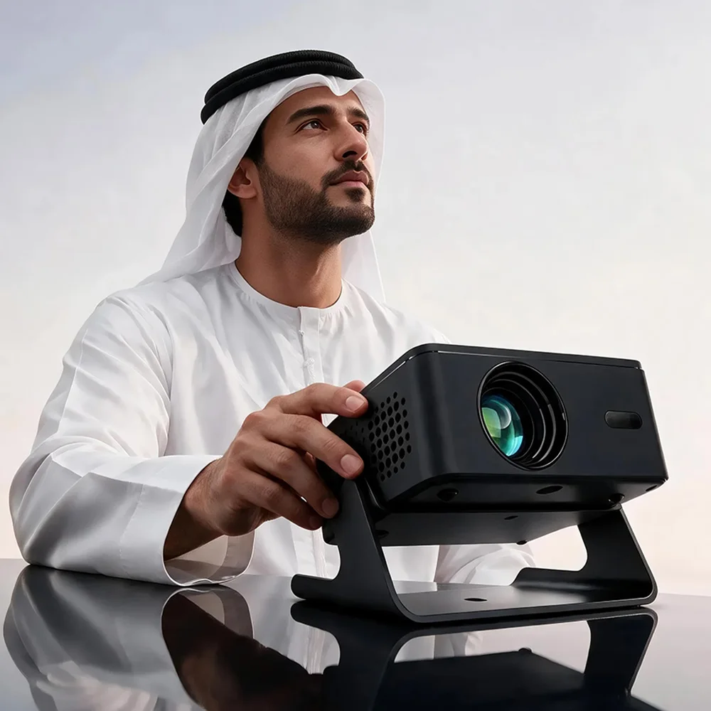 AUN A32 Pro Android 14 Projektor Tragbares Heimkino MINI LED-Projektor 3D WIFI für Telefon Computer 4K Video 1080P Film – Detail 1