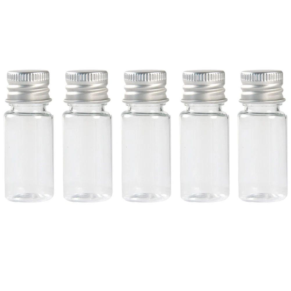 

5Pcs Transparent Plastic Bottles Refillable Empty Bottles Leakproof Air Tight for Travel Cosmetics Lotions Essential Oil Vials