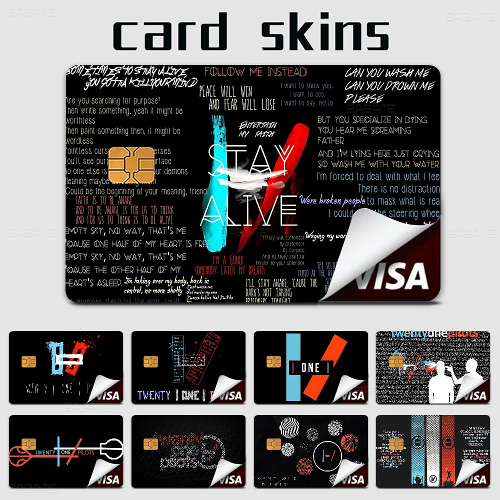 

Twenty One Pilot Anime Young Creidt Card Debit Card Sticker Film Case Front Tape For Small Big Chip No Chip