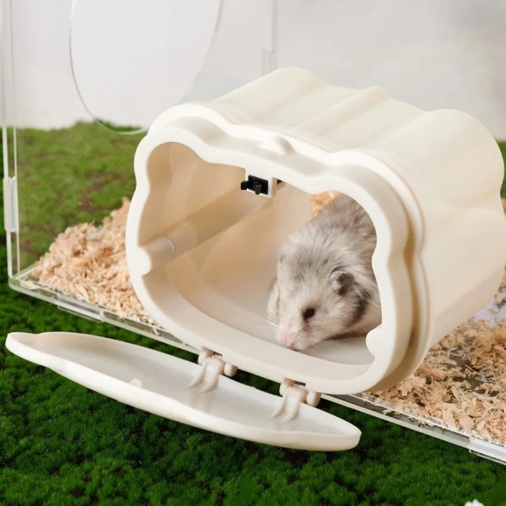 

Cartoon Magnetic Hamster Cage Detachable Semi-closed Small Pet Habitat Plastic Breathable Hamster Observation House Interactive