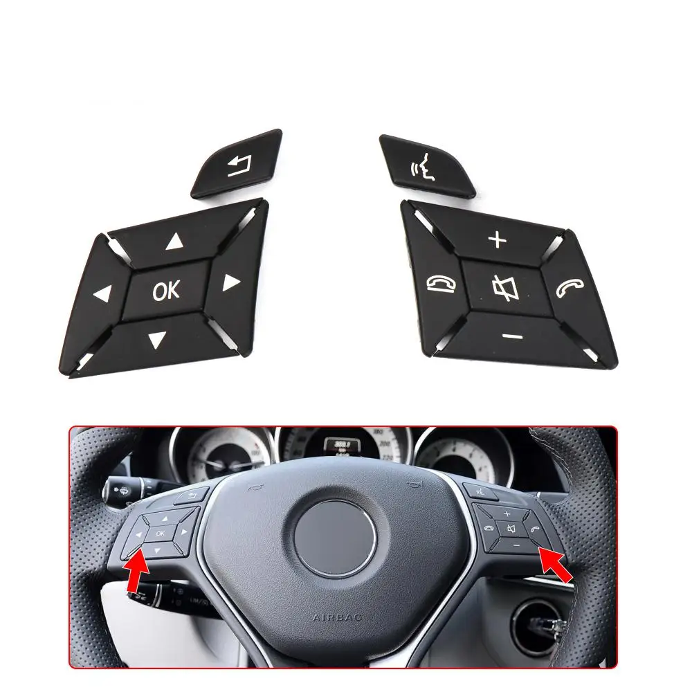 

W204 W212 W218 Car Steering Wheel Control Menu Switch Button Cover Volume For BENZ C GLK E A Class X204 W156 W246 2185400162