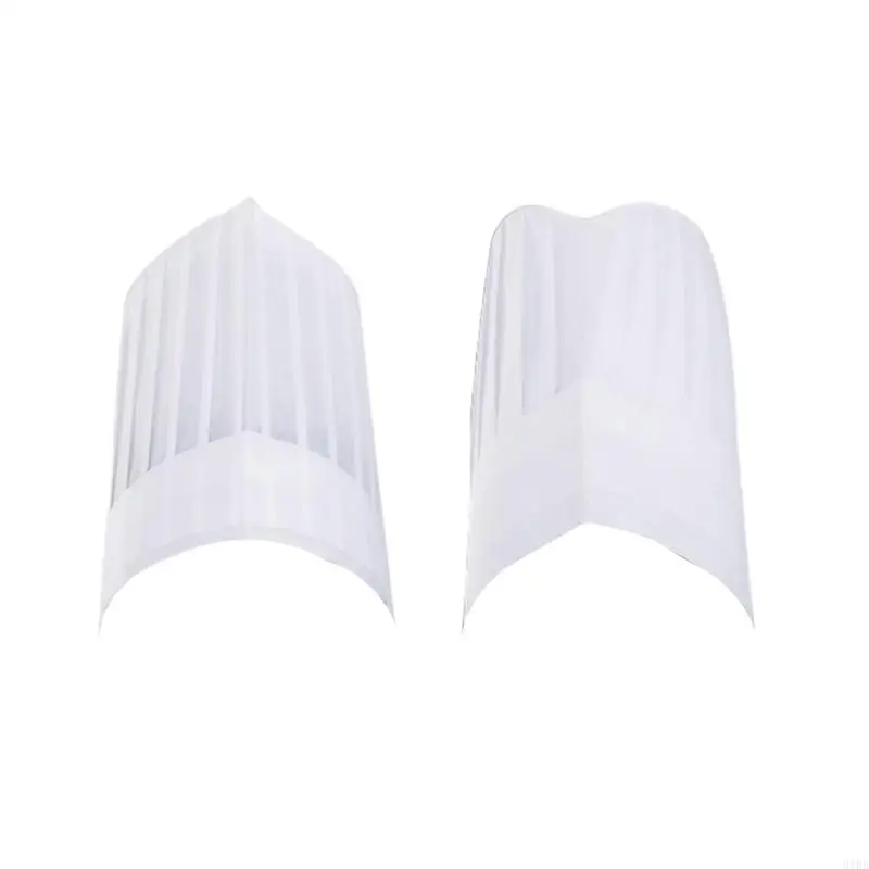 

652F 5Pcs Disposable Dustproof Oil Resistant Cook Hats For Kitchen Use Breathable Nonwoven Fabric Comfortable Cooking Hat