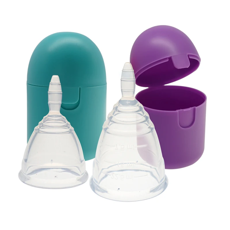 Silicone Menstrual Cup with Case Sterilization Kit Portable and Reusable Period Cup for Women Feminine Hygiene Products