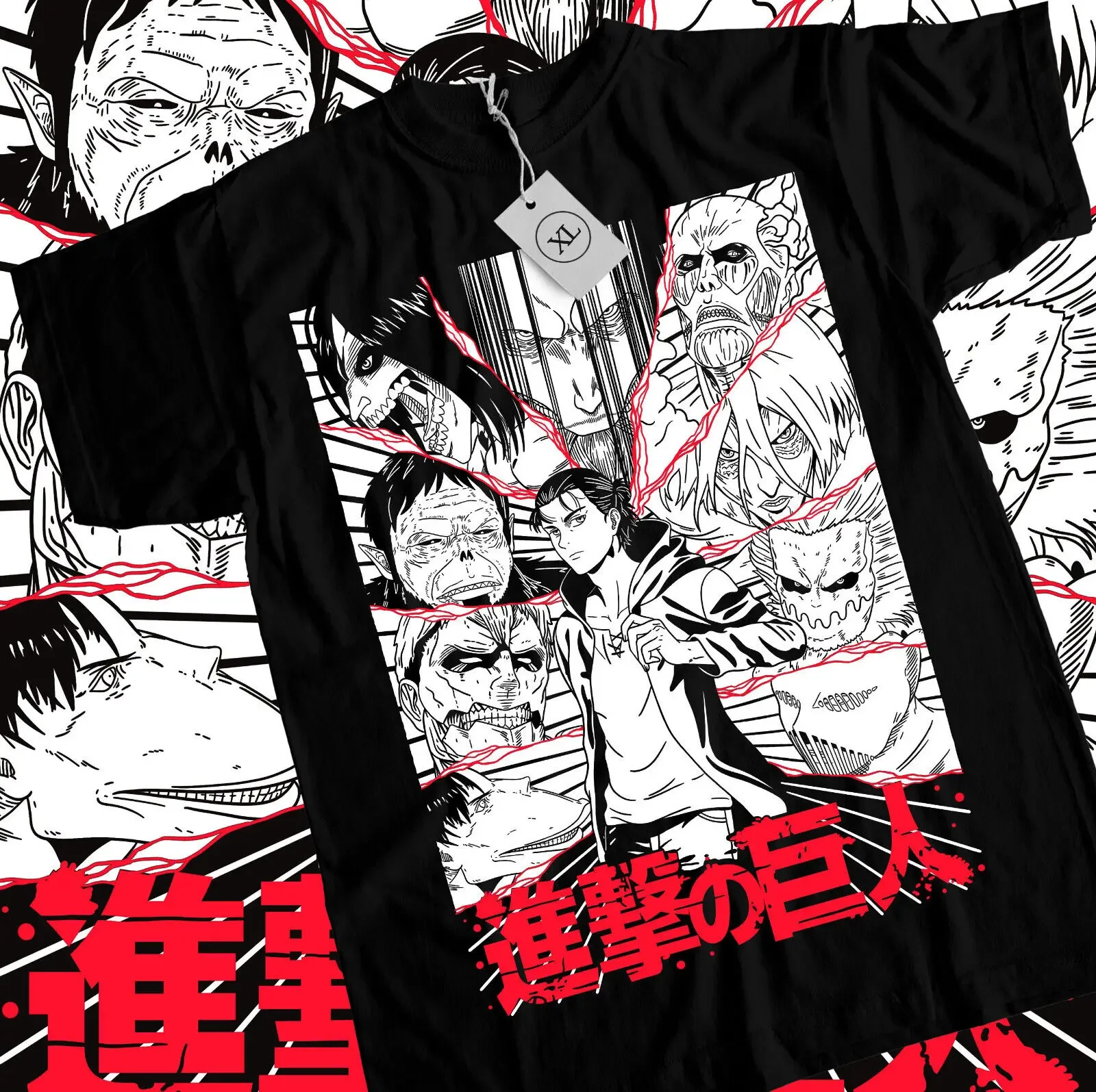 Shingeki No Kyojin T-Shirt Attack on Titan Levi Shirt Anime Aot Manga All Size